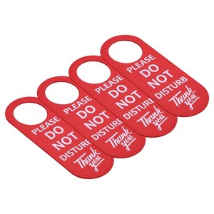 Unique Bargains Waterproof Double-Side Office Home Meeting Door Hanger Sign - 1 of 4