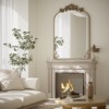 BEAUTYPEAK Vanity Wall Mirror Decorative Vintage Arch Bathroom Mirror with Designed Bottom - 4 of 4