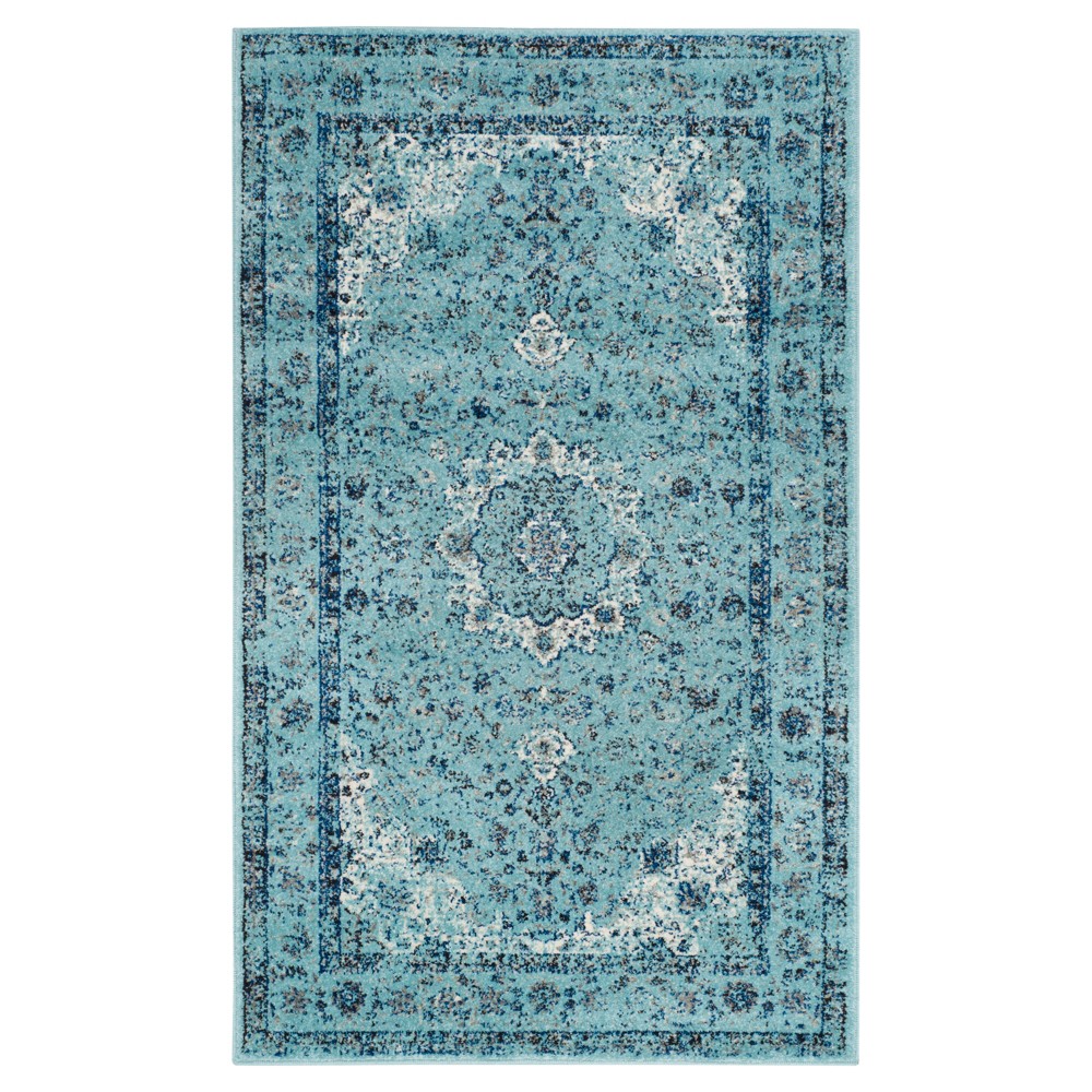 3'x5' Abstract Hooked Accent Rug Blue - Safavieh