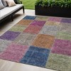 Copper Navy Blue And Gold Patchwork Washable Indoor Outdoor Area Rug - 2 of 4