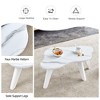 NicBex Cream White Coffee Table with Cloud Shape,Funky Minimalist Tea Table,Center Table for Living Room - 3 of 4