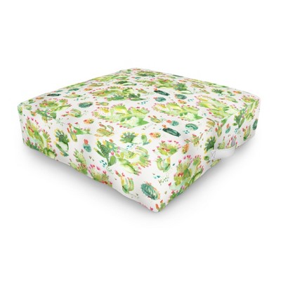 Ninola Design Western Cacti Natural Outdoor Floor Cushion - Deny Designs