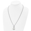 Black Bow Jewelry Stainless Steel 14k Yellow Gold & Diamond Anchor Cross Necklace, 24 In - image 3 of 4