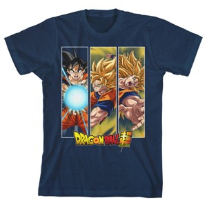 Dragon Ball Super Goku Saiyan Transformation Youth Navy T-shirt - 1 of 2