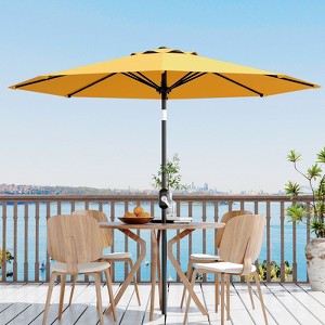 10Ft Patio Umbrella - 8 Sturdy Ribs Outdoor Table Umbrella with Crank ...