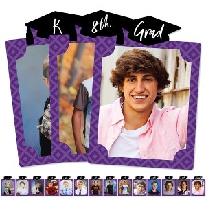 Big Dot of Happiness Purple Graduation 8 x 10 inches K-12 School Photo Holder - DIY Party Decor - Picturific Display - 1 of 4