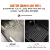VEVOR Automotive Floor Mats, Fits for Toyota Camry 2018-2024, 3 pcs Front and 2nd Row Liners, All Weather Custom Fit TPE Vehicle Floor Mats, Black - 3 of 4