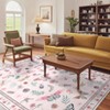 Washable Rugs Non Slip Modern Floral Area Rug for Living Room & Bedroom - 3 of 4
