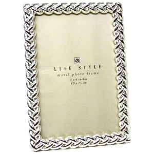 Jiallo  4x6 Silver Knotted Border Photo Frame - 1 of 1