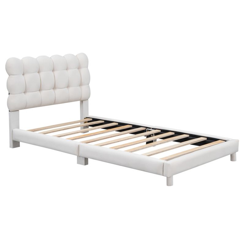 Queen/Full/Twin Size Upholstered Platform Bed with Soft Headboard-ModernLuxe, 5 of 10