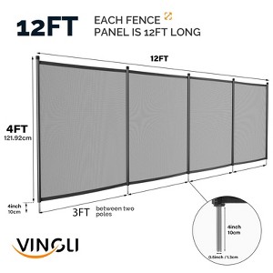 VINGLI Premium Black Safety Fence for Both In-Ground and Above Ground Swimming Pools - 1 of 4