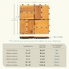 Gulches 27pcs Interlocking Deck Tiles, 11.8"x11.8" All Weather Outdoor Patio Flooring, Golden Acacia Wood for Pool Balcony Backyard Porch - 4 of 4