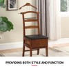 Proman Products - Manchester Chair Valet, Office Chair with Hanger & Valet, Accessory & Clothes Organizer, Walnut - 4 of 4