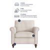 Mjkone Single Sofa Chair for Living Room, Mid Century Modern Couch with Solid Wood Frame and 4 Gourd Shapes Legs for Home/Office/Apartment - 4 of 4