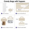 Big Dot of Happiness Tan Confetti Stars - DIY Simple Party Clear Goodie Favor Bag Labels - Candy Bags with Toppers - Set of 24 - 3 of 4