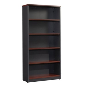 Sauder 72.638'' Via Library 5 Shelf Bookcase Classic Cherry - 1 of 4