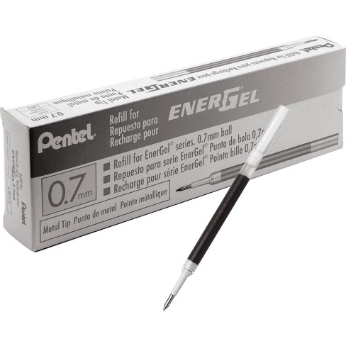 Pentel EnerGel 0.7mm Liquid Gel Pen Refill, Black Ink - 12 / Box