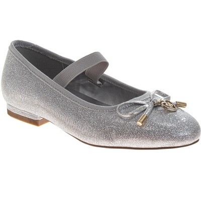 Badgley Mischka Dress Shoes for Girls Elegant Glitter Finish Classic Formal (Little Kids / Big Kids)
