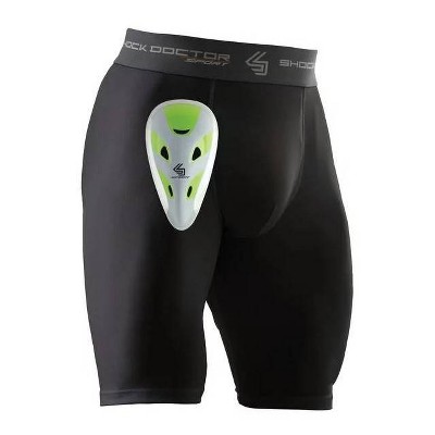 Shock Doctor Compression Shorts With Protective Cups Youth - White : Target