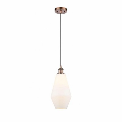 Cindyrella - 1 Light Cord Hung Mini Pendant In Industrial Style-14.5 Inches Tall and 7 Inches Wide