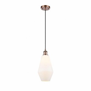 Cindyrella - 1 Light Cord Hung Mini Pendant In Industrial Style-14.5 Inches Tall and 7 Inches Wide - 1 of 1