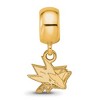 Black Bow Jewelry 14k Yellow Gold Plated Sterling Silver San Jose Sharks NHL Bead Charm - 2 of 4