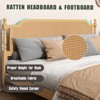 NicBex All Size Natural Wooden Bed Frame with Rattan Headboard & Footboard,Pine Wood Platform Bed,No Box Spring Needed - 3 of 4
