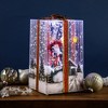 Northlight Musical Santa Lighted Snowing Gift Box with Ribbon Christmas Decoration - 12" - 2 of 4
