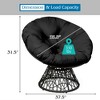 Costway Rattan Papasan Chair Ergonomic Chair 360-degree Swivel Soft Cushion Garden Red\ Black\Green - image 3 of 4