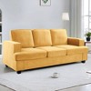 CAVINAS Modern Velvet Loveseat Sofa, Comfortable 2 Seater Couch with Deep Seating and High-Density Foam, Loose Back Cushions, Wide Arms - 2 of 4