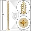Cauldham  #9 x 3 Inch Wood Screwsh for Door Hinges - 25 pack - 4 of 4