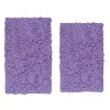 Bell Flower Collection Tufted Bath Rugs, Extra Soft and Absorbent, Non-Slip Bath Mats, Machine Washable Bath Mats,, 2 Piece Set(M+L), Purple - 2 of 4