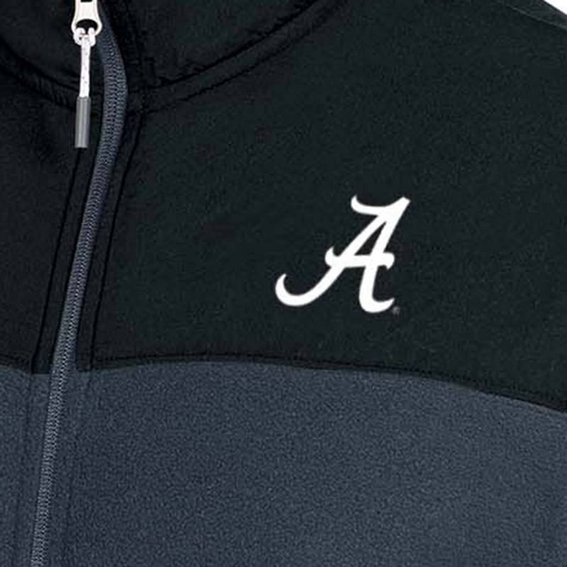 NCAA Alabama Crimson Tide Gray Fleece Full Zip Jacket, 3 of 4