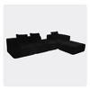 Velvet Modular Sectional Sofa with Oversized Chaise, 4-Seat + 1 Ottoman - 4 of 4
