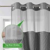 BAGOKIE 71"x74" Boho Tufted Chevron Stripes Hookless Shower Curtain - 3 of 4