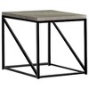 Square End Table with Sonoma Wood Top and Metal Base ¨C Ideal for Contemporary Interiors for Living Room - 2 of 4