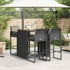vidaXL Garden Bar Set - Black 41.3" 4-Piece - 3 of 4