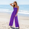 Women's Floral Square Neck Smocked Bodice Straight Leg Jumpsuit - Cupshe - 4 of 4