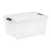 IRIS 45qt Plastic Storage Container Bin with Secure Lid and Latching Buckles Clear - 2 of 4