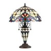 Chloe Lighting Cooper Tiffany-Style 3 Light Victorian Double Lit Table Lamp 16" Shade - 2 of 4