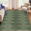 Washable Modern Stripe  Rug Non Slip Low Pile Rug Soft Throw Floor Cover Foldable Indoor Carpet for Living Room Bedroom - 3 of 4