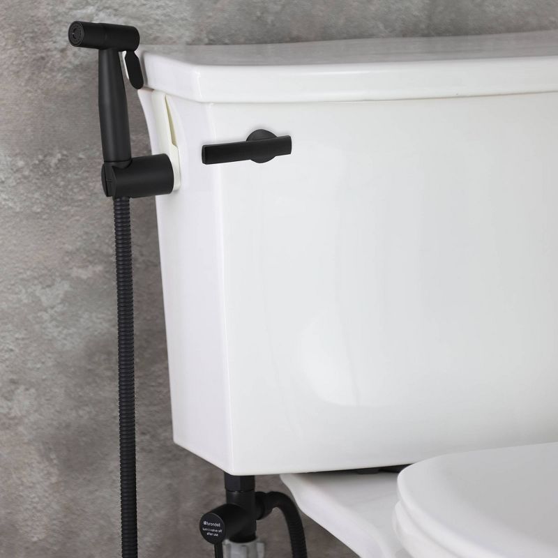 Clean Spa Luxury Hand Held Bidet Bathroom Hardware Set Matte Black - Brondell, 3 of 9