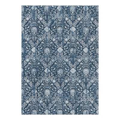 Machine Washable Area Rug Low Pile Vintage Printed Ultra-Thin Non Slip Rugs Stain Resistant Foldable Indoor Carpet for Living Room Bedroom