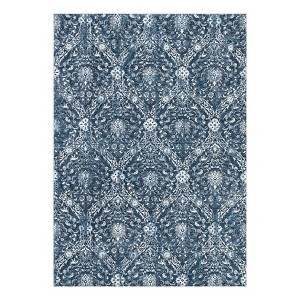 Machine Washable Area Rug Low Pile Vintage Printed Ultra-Thin Non Slip Rugs Stain Resistant Foldable Indoor Carpet for Living Room Bedroom - 1 of 4