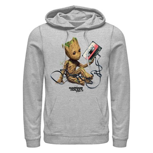 Men's Marvel Guardians Of The Galaxy Vol. 2 Groot Tape Portrait Pull Over Hoodie - image 1 of 4