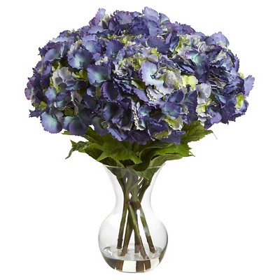 blue silk flower arrangements