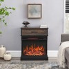 TOBILI 25 inch Stand Side Table with 3-Sided glass Fireplace - 4 of 4