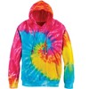 Collections Etc Tie Dye Rainbow Hoodie UNISEX RAINBOW MEDIUM - 2 of 4