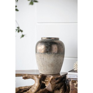 13x13x16" Round Sienna Brown Ceramic Accent Vase - 1 of 1