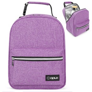 OPUX Insulated Lunch Box Boys Girls Kids Teens, Leakproof Cooler Bag Women Men Adults, Backpack Shape Tote, Back to School Gift - 1 of 4
